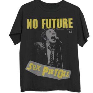 Sex Pistols No Future Graphic Tee - Johny Rotten Punk Rock Black T-Shirt